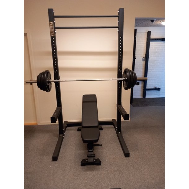Squat rack s�t, 235 cm h�j og 127,5 kg v�gtstangss�t