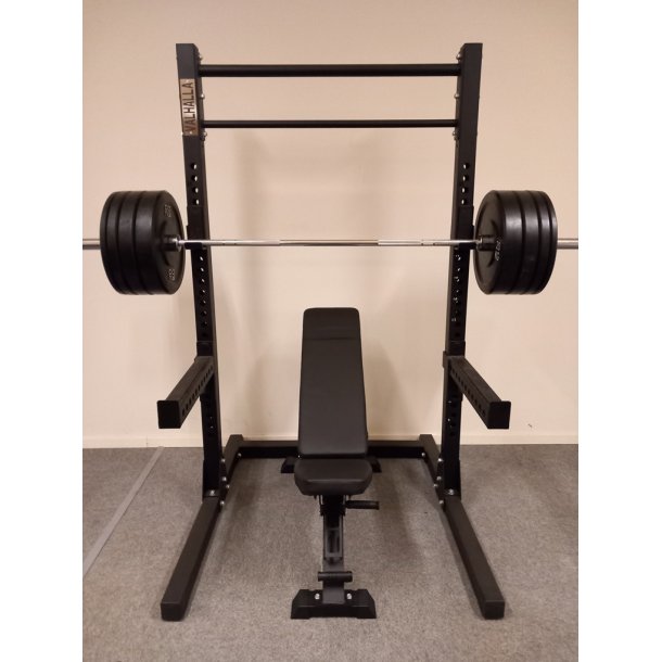 212 cm Squat rack s�t, med 137,5 kg v�gtstangs�t