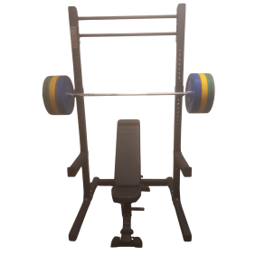 Squat rack s�t, 235 cm h�j og 127,5 kg v�gtstangss�t