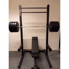 Squat rack s�t, 235 cm h�j og 167,5 kg v�gtstangss�t