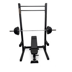 Squat rack s�t, 235 cm h�j og 127,5 kg v�gtstangss�t