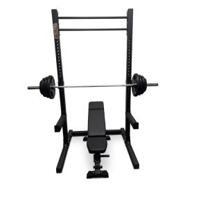 Squat rack s�t, 235 cm h�j og 127,5 kg v�gtstangss�t