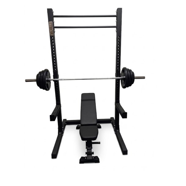 Squat rack s�t, 235 cm h�j og 127,5 kg v�gtstangss�t