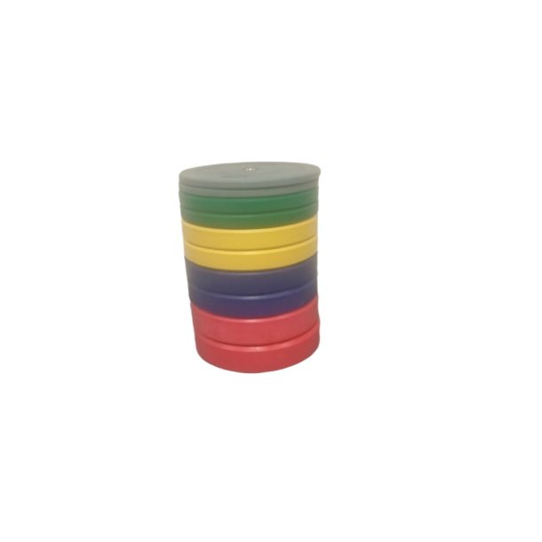 Bumper plates, 150 kg s�t farvede