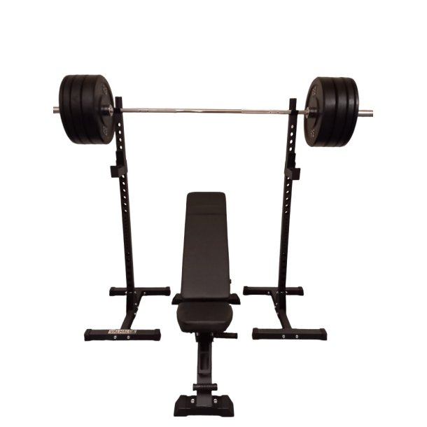 Homegym s�t med 127,5 kg v�gtstangss�t