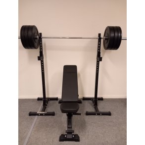 Homegym s�t med 127,5 kg v�gtstangss�t