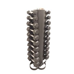 Hexagon H�ndv�gt s�t, 1 - 10 kg med cirkel formet rack