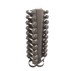 Hexagon H�ndv�gt s�t, 1 - 10 kg med cirkel formet rack