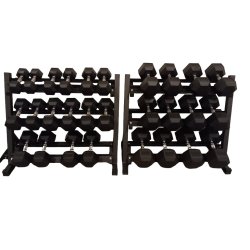 Hexagon H�ndv�gt s�t, 8 - 40 kg incl. 2 rack