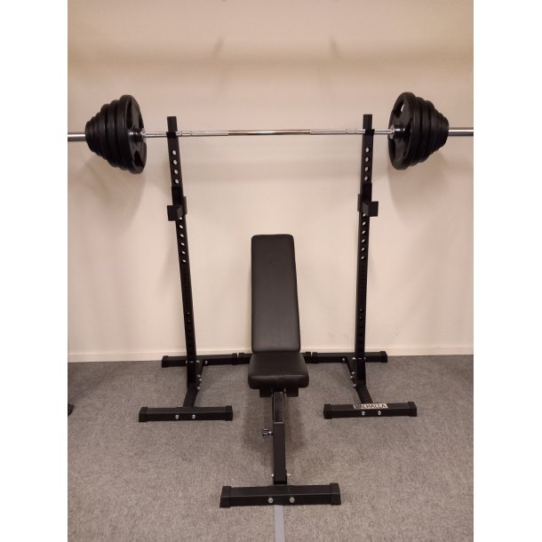 Homegym st med 127,5 kg vgtstangsst