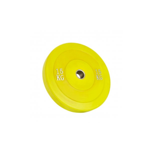 Bumper plates, 15 kg farvede